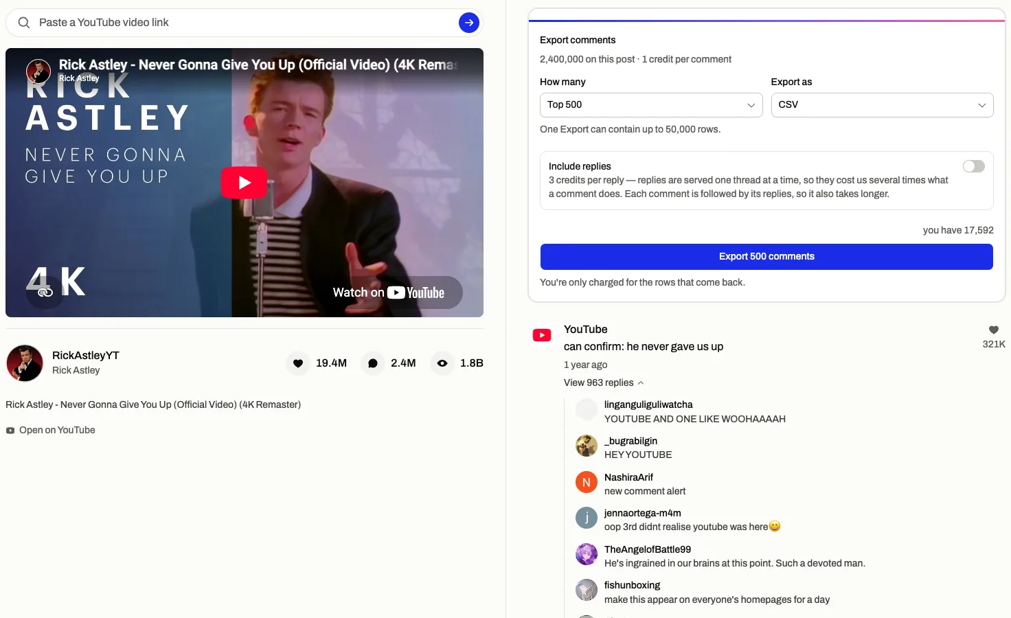 A post's comment section open in Comment Viewer, with reply threads expanded.